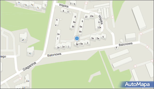 Toruń, Balonowa, 3b, mapa Torunia