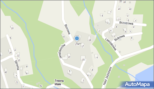 Tresna, Barabaszów, 17A, mapa Tresna