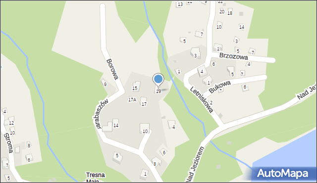 Tresna, Barabaszów, 19, mapa Tresna