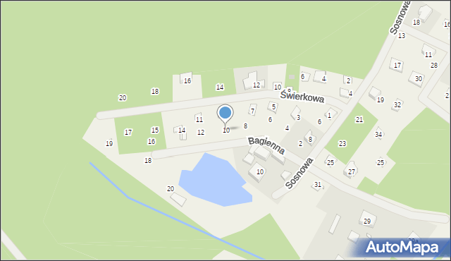 Tuczno, Bagienna, 10, mapa Tuczno