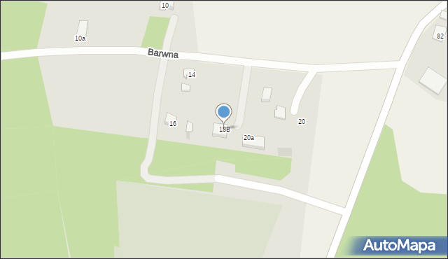 Tychy, Barwna, 18B, mapa Tychów