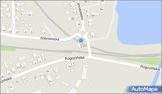 Wągrowiec, Bartodziejska, 1, mapa Wągrowiec