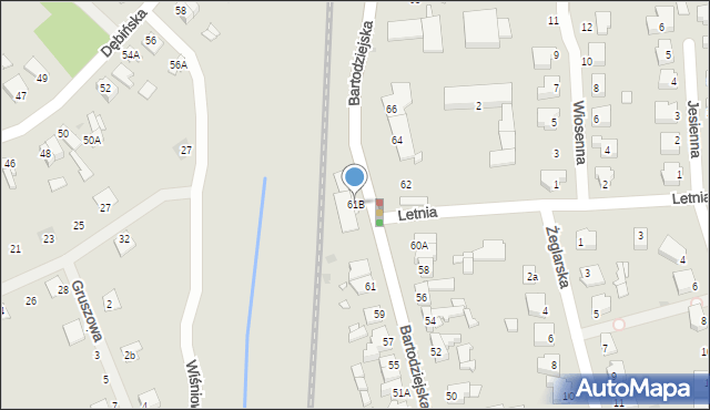 Wągrowiec, Bartodziejska, 61B, mapa Wągrowiec