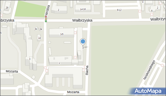 Warszawa, Bacha Jana Sebastiana, 2, mapa Warszawy
