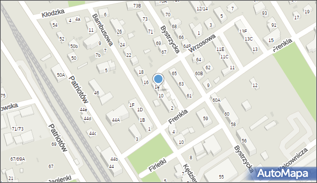 Warszawa, Bambusowa, 12, mapa Warszawy