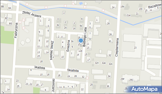 Warszawa, Babiego Lata, 12, mapa Warszawy