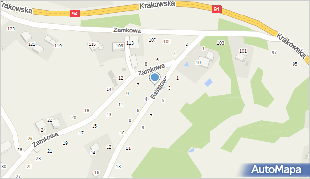 Wielka Wieś, Basztowa, 2, mapa Wielka Wieś