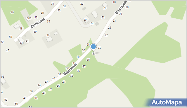 Wielka Wieś, Basztowa, 33, mapa Wielka Wieś