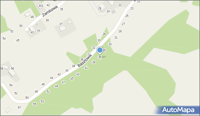 Wielka Wieś, Basztowa, 37, mapa Wielka Wieś