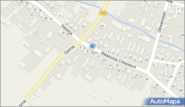 Wierzbica, Batalionów Chłopskich, 10, mapa Wierzbica