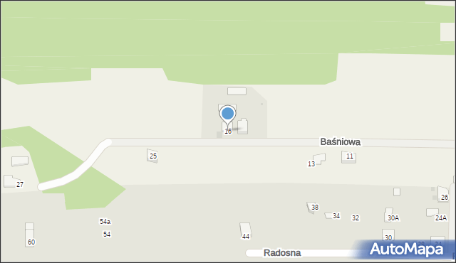 Wiślica, Baśniowa, 16, mapa Wiślica