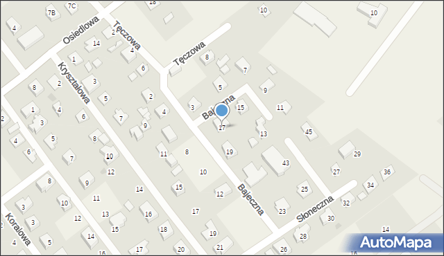 Wiślinka, Bajeczna, 17, mapa Wiślinka