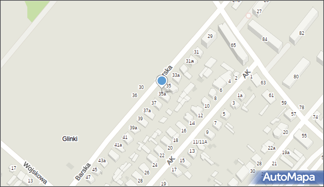 Włocławek, Barska, 35a, mapa Włocławka