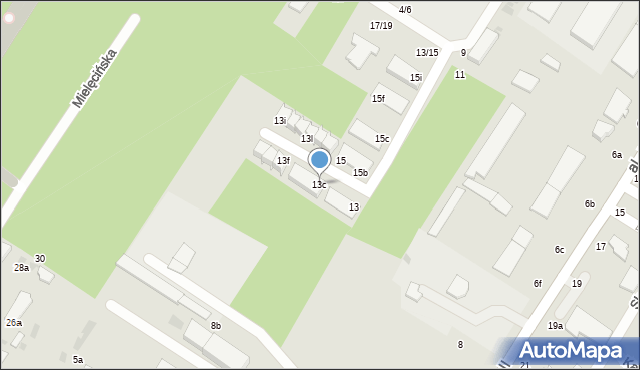 Włocławek, Baśniowa, 13c, mapa Włocławka