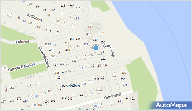 Wojnówko, Baby Jagi, 441, mapa Wojnówko