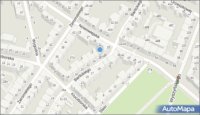Wrocław, Barlickiego Norberta, 26, mapa Wrocławia