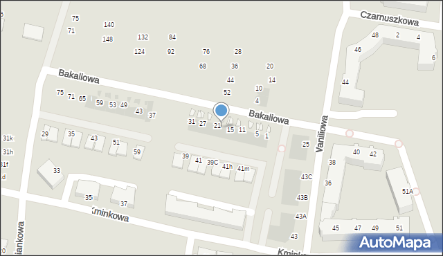 Wrocław, Bakaliowa, 19, mapa Wrocławia