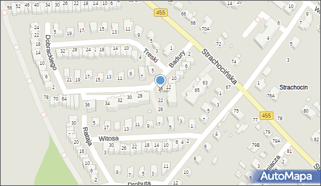 Wrocław, Badury Jerzego, 18, mapa Wrocławia