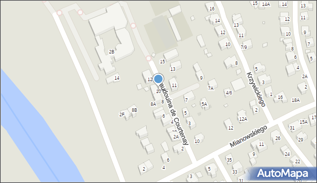 Wrocław, Baudouina de Courtenay Jana, 10, mapa Wrocławia