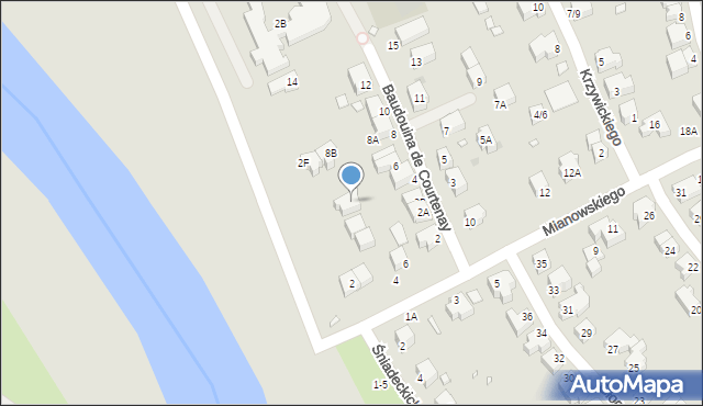 Wrocław, Baudouina de Courtenay Jana, 4A, mapa Wrocławia