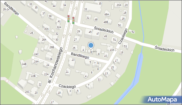 Wrocław, Bandtkiego Jerzego Samuela, 6, mapa Wrocławia