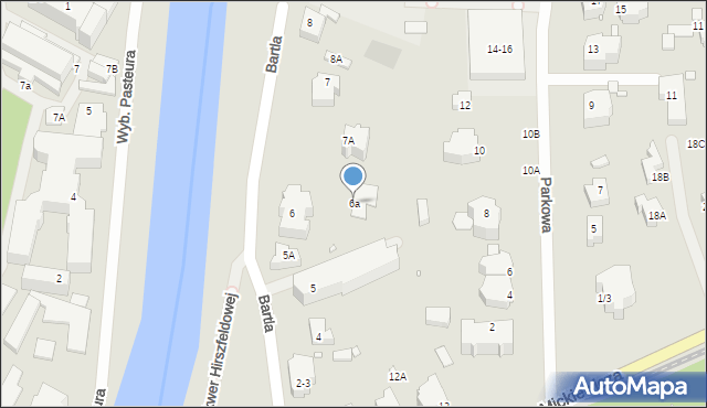 Wrocław, Bartla Kazimierza, 6a, mapa Wrocławia