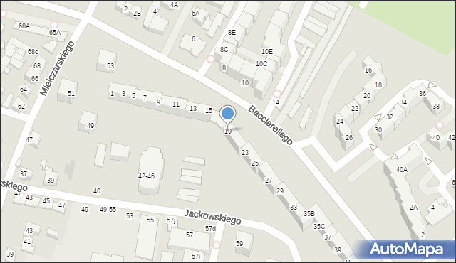 Wrocław, Bacciarellego Marcella, 19, mapa Wrocławia