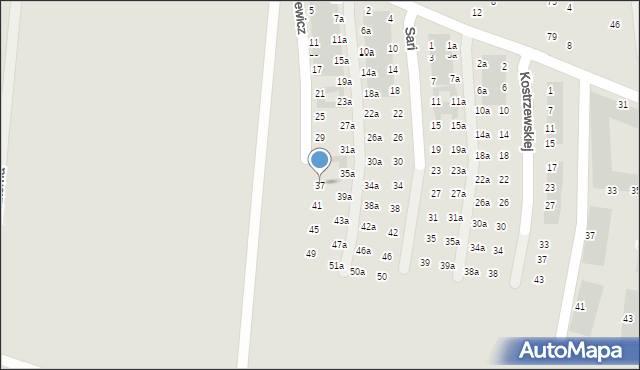 Wrocław, Bacewicz Grażyny, 37, mapa Wrocławia