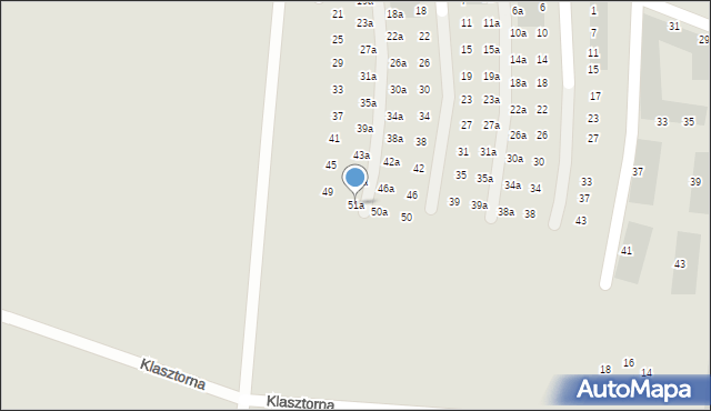 Wrocław, Bacewicz Grażyny, 51a, mapa Wrocławia