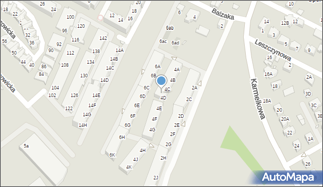 Wrocław, Balzaka Honoriusza, 4T, mapa Wrocławia