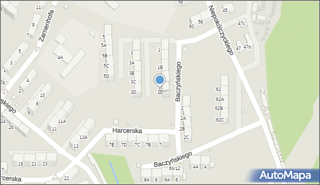 Zabrze, Baczyńskiego Krzysztofa Kamila, 1D, mapa Zabrza