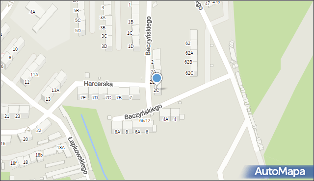 Zabrze, Baczyńskiego Krzysztofa Kamila, 2C, mapa Zabrza