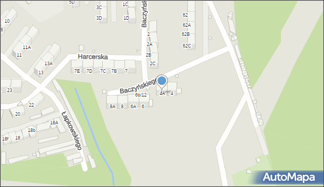 Zabrze, Baczyńskiego Krzysztofa Kamila, 4A, mapa Zabrza