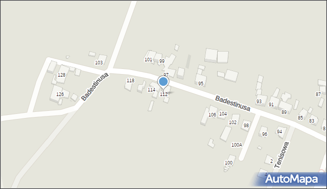 Zabrze, Badestinusa Jerzego, ks., 112, mapa Zabrza