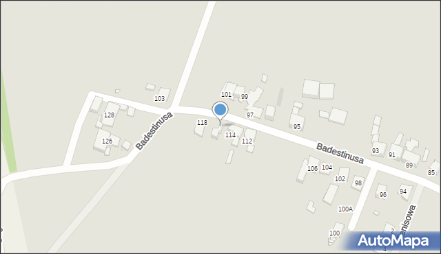 Zabrze, Badestinusa Jerzego, ks., 116, mapa Zabrza