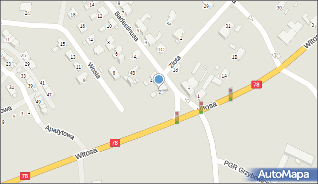 Zabrze, Badestinusa Jerzego, ks., 2, mapa Zabrza