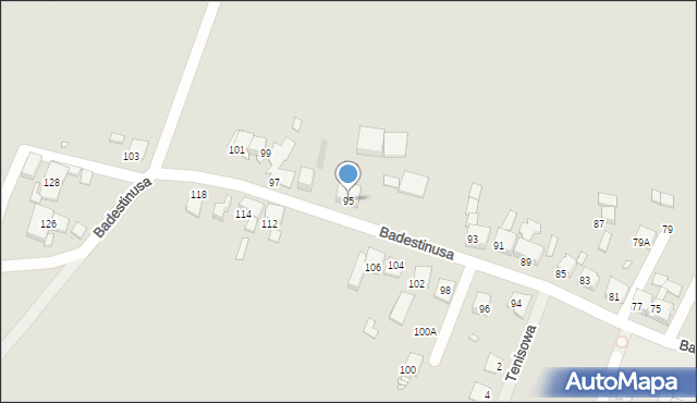 Zabrze, Badestinusa Jerzego, ks., 95, mapa Zabrza