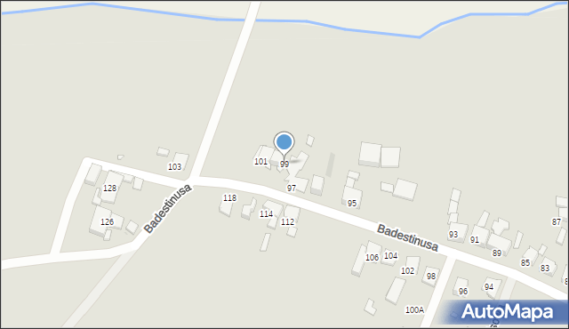 Zabrze, Badestinusa Jerzego, ks., 99, mapa Zabrza