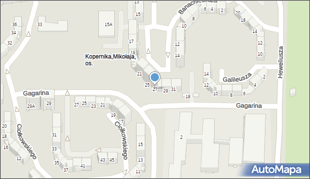 Zabrze, Banachiewicza Tadeusza, prof., 27, mapa Zabrza