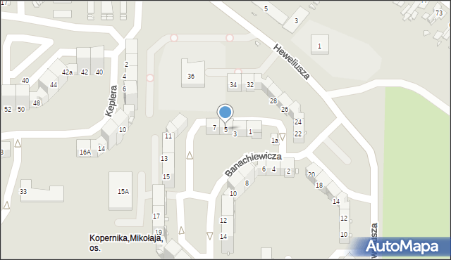 Zabrze, Banachiewicza Tadeusza, prof., 5, mapa Zabrza