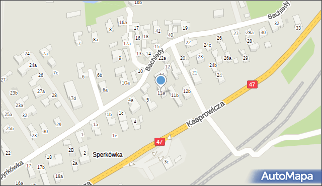 Zakopane, Bachledy, 11a, mapa Zakopanego