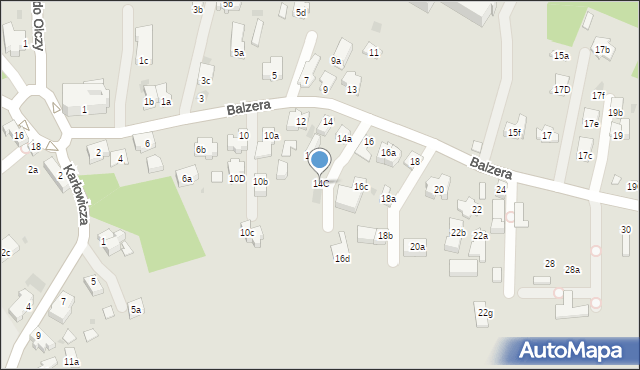 Zakopane, Balzera Oswalda, 14C, mapa Zakopanego