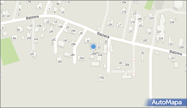 Zakopane, Balzera Oswalda, 22b, mapa Zakopanego