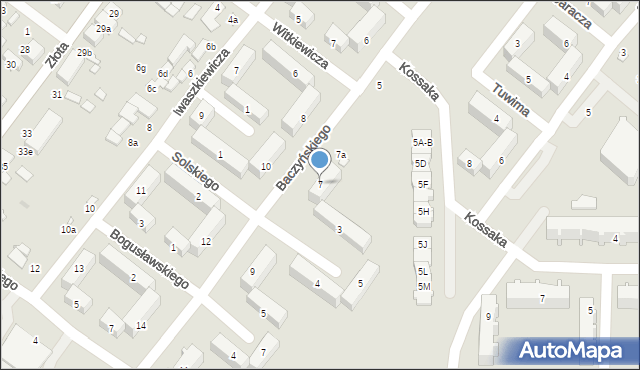 Zduńska Wola, Baczyńskiego Krzysztofa Kamila, 7, mapa Zduńska Wola