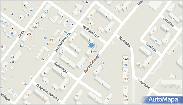 Zduńska Wola, Baczyńskiego Krzysztofa Kamila, 8, mapa Zduńska Wola