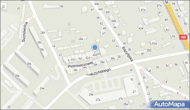 Zgierz, Bazylijska, 41b, mapa Zgierz