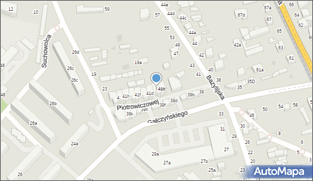 Zgierz, Bazylijska, 41c, mapa Zgierz