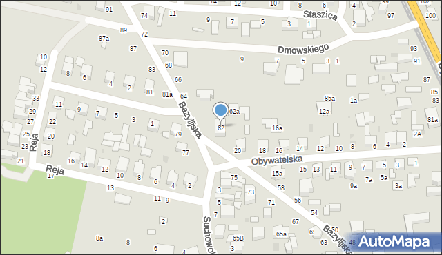 Zgierz, Bazylijska, 62, mapa Zgierz