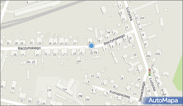 Zgorzelec, Baczyńskiego Krzysztofa Kamila, 11, mapa Zgorzelec