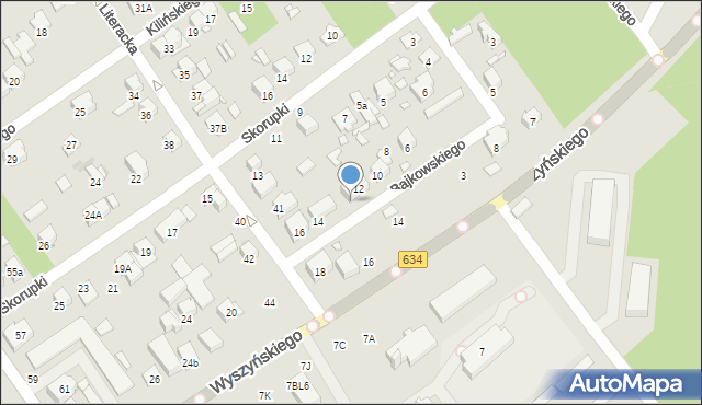 Zielonka, Bajkowskiego Lucjana, 12A, mapa Zielonka